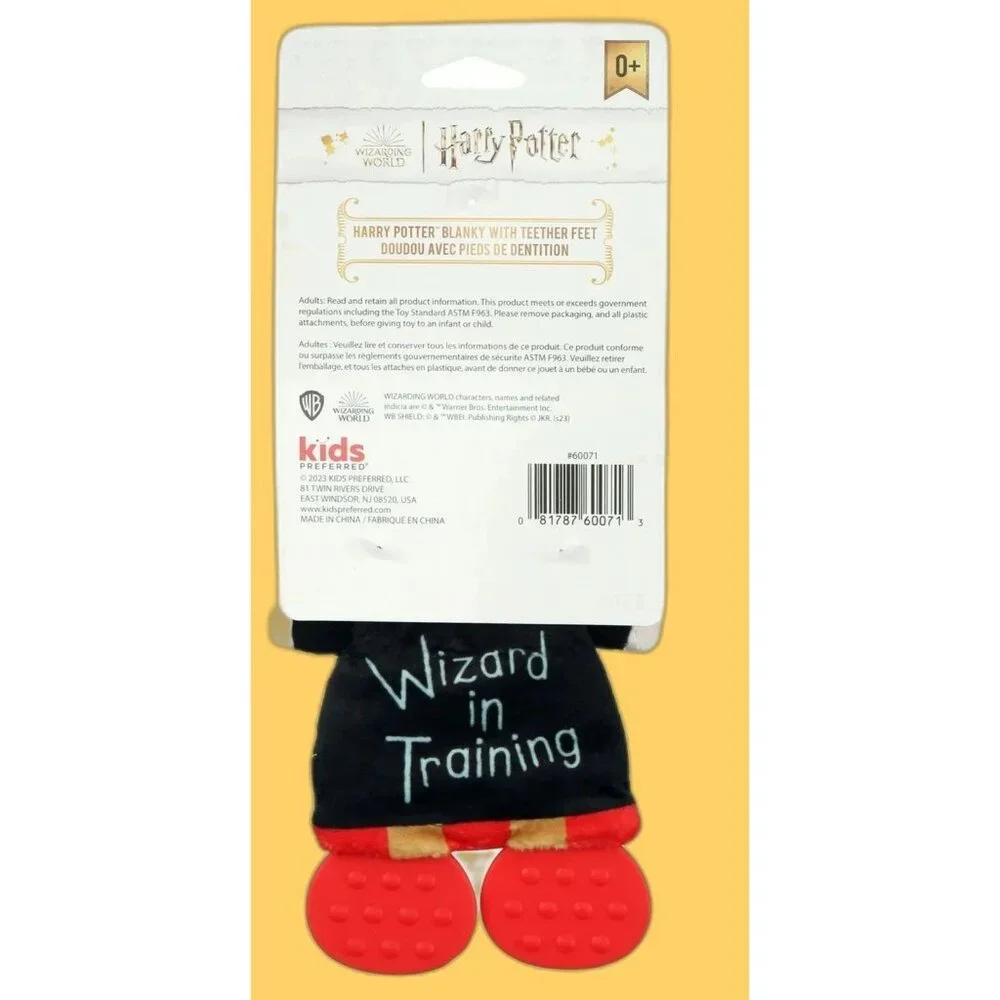 HARRY POTTER Sensory Blanky Crinkle Teether Activity Baby Toy NEW